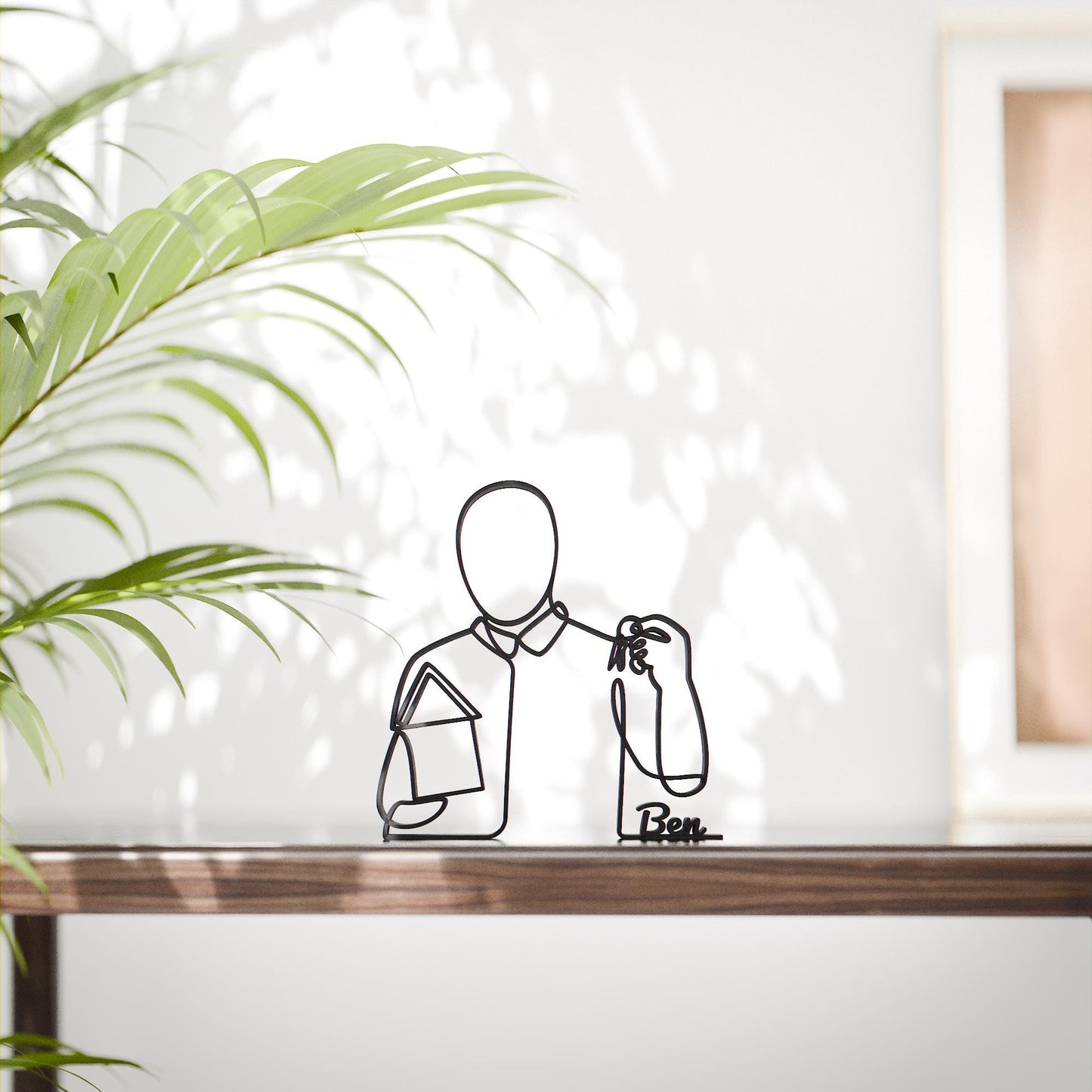 Real Estate Agent - Customized Line Art Figure