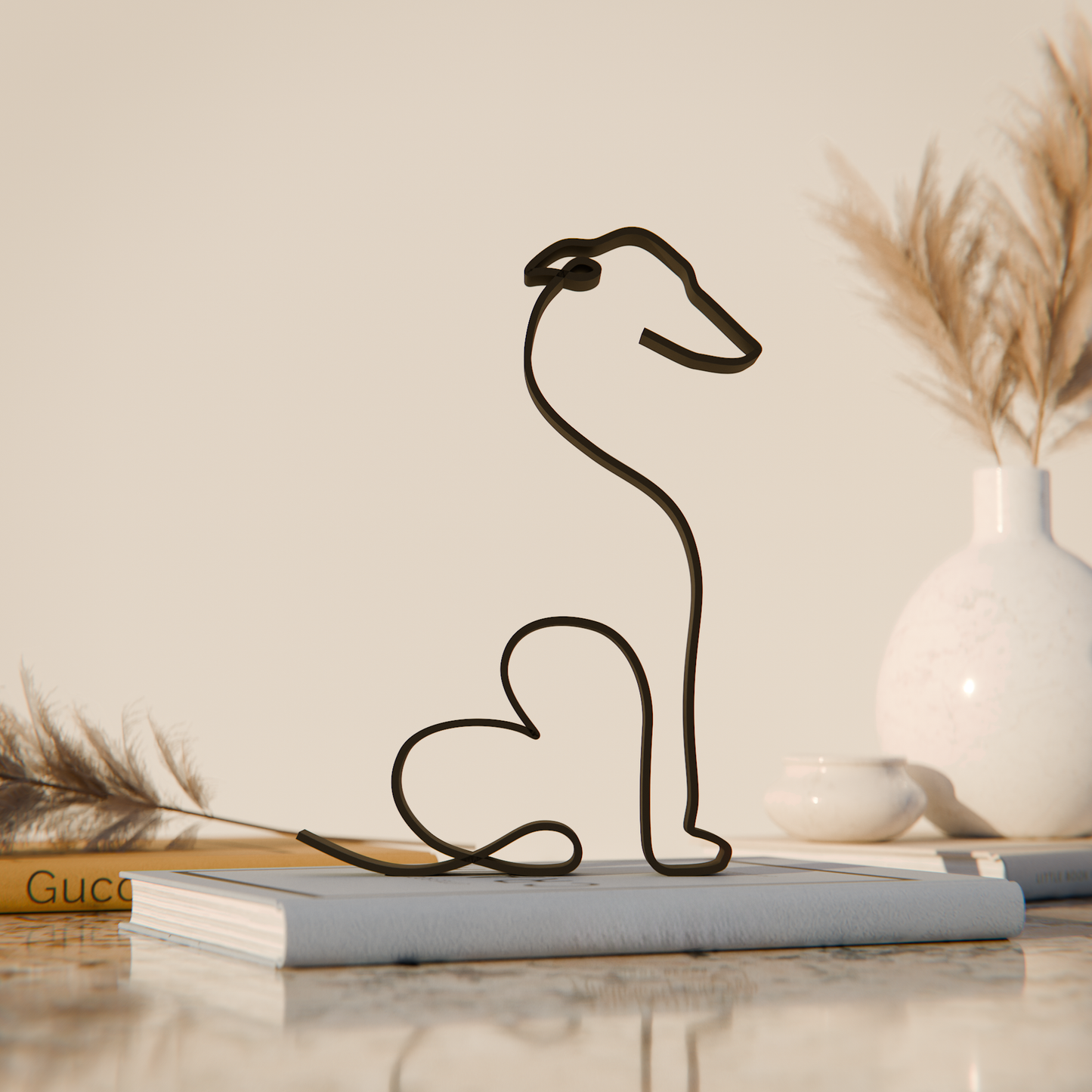 Greyhound Dog 10 - Line Art Figure