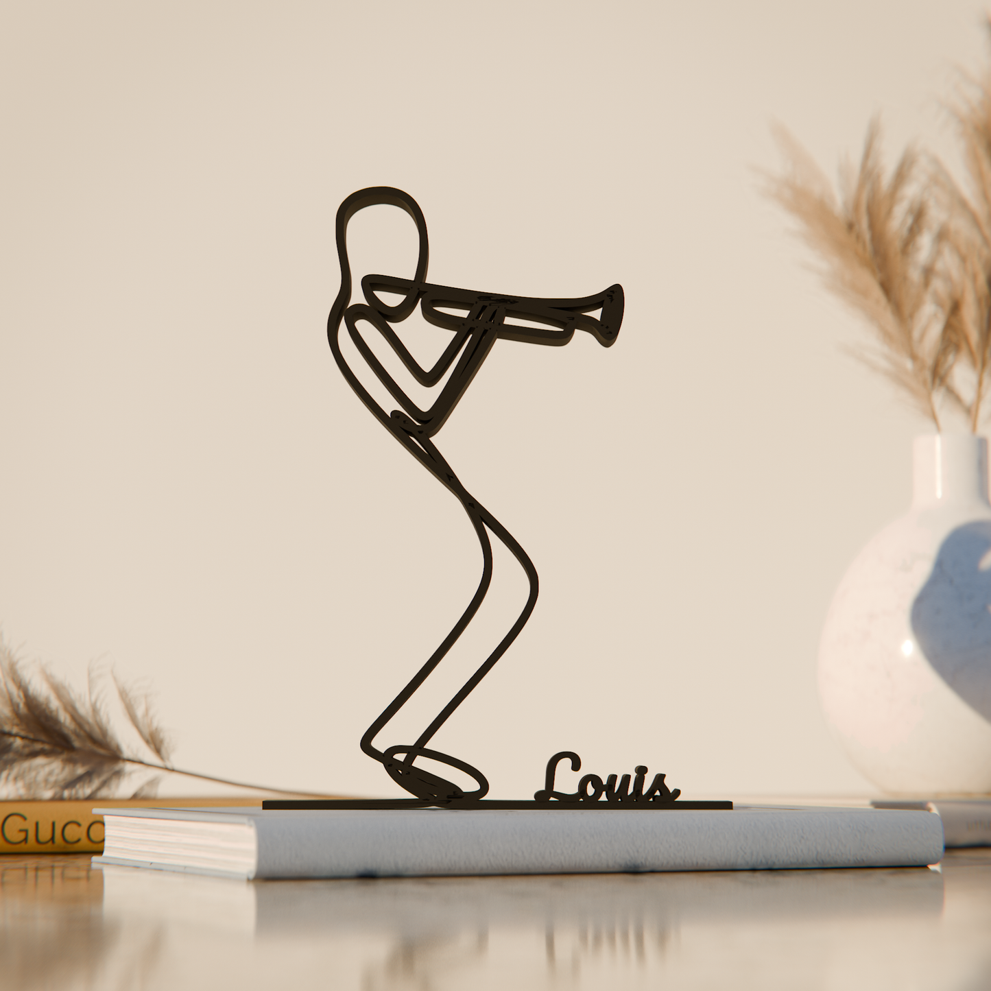 Trumpeter - Customized Line Art Figure