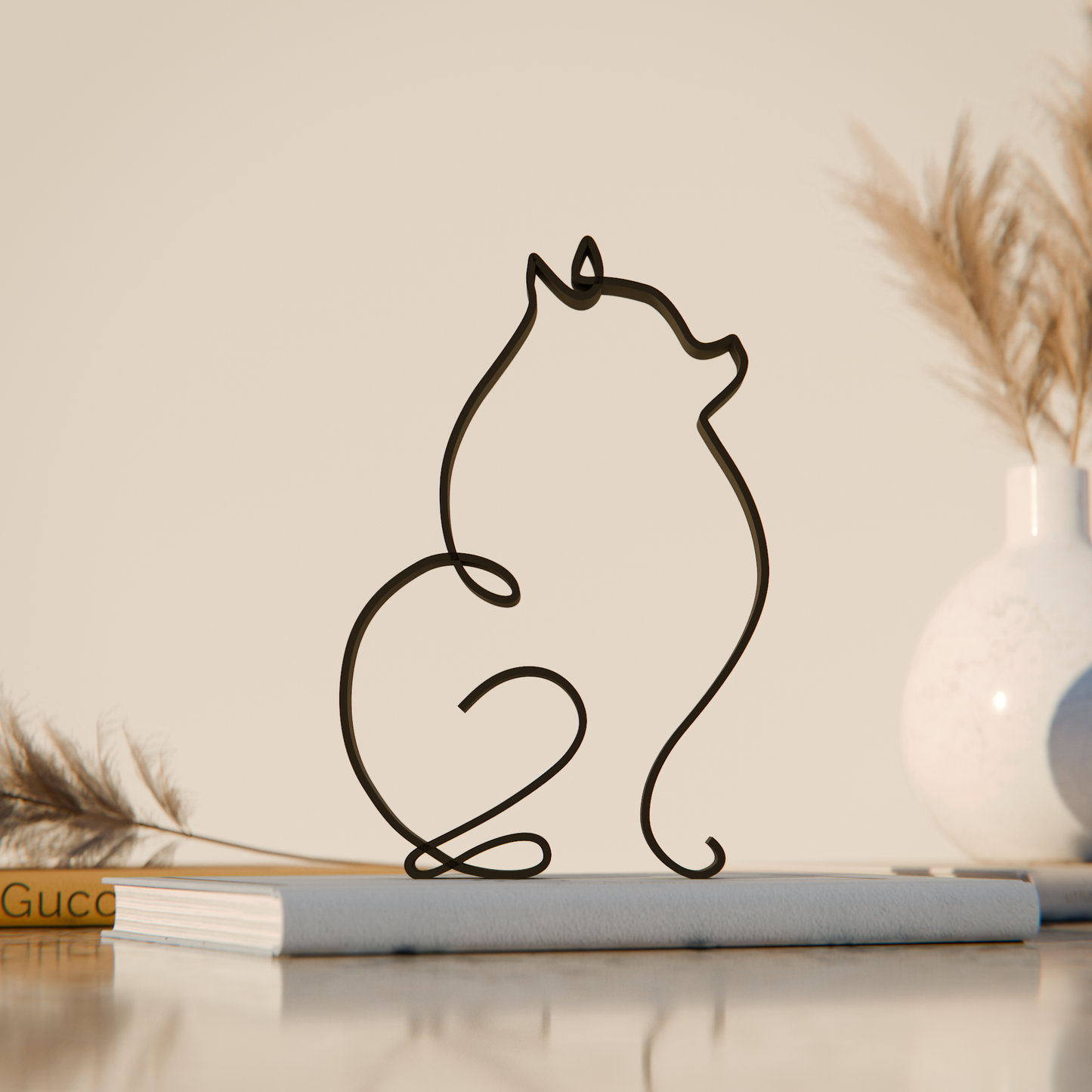 Pomeranian 02 - Line Art Figure