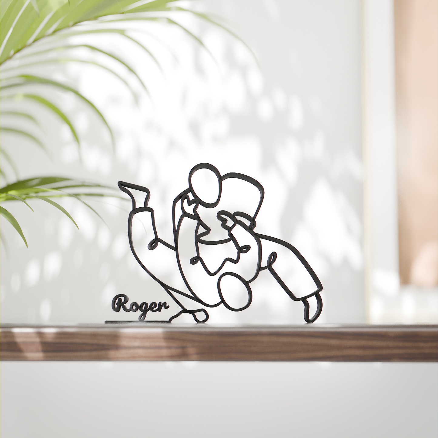 Jiu jitsu Fighter - Customized Line Art Figure