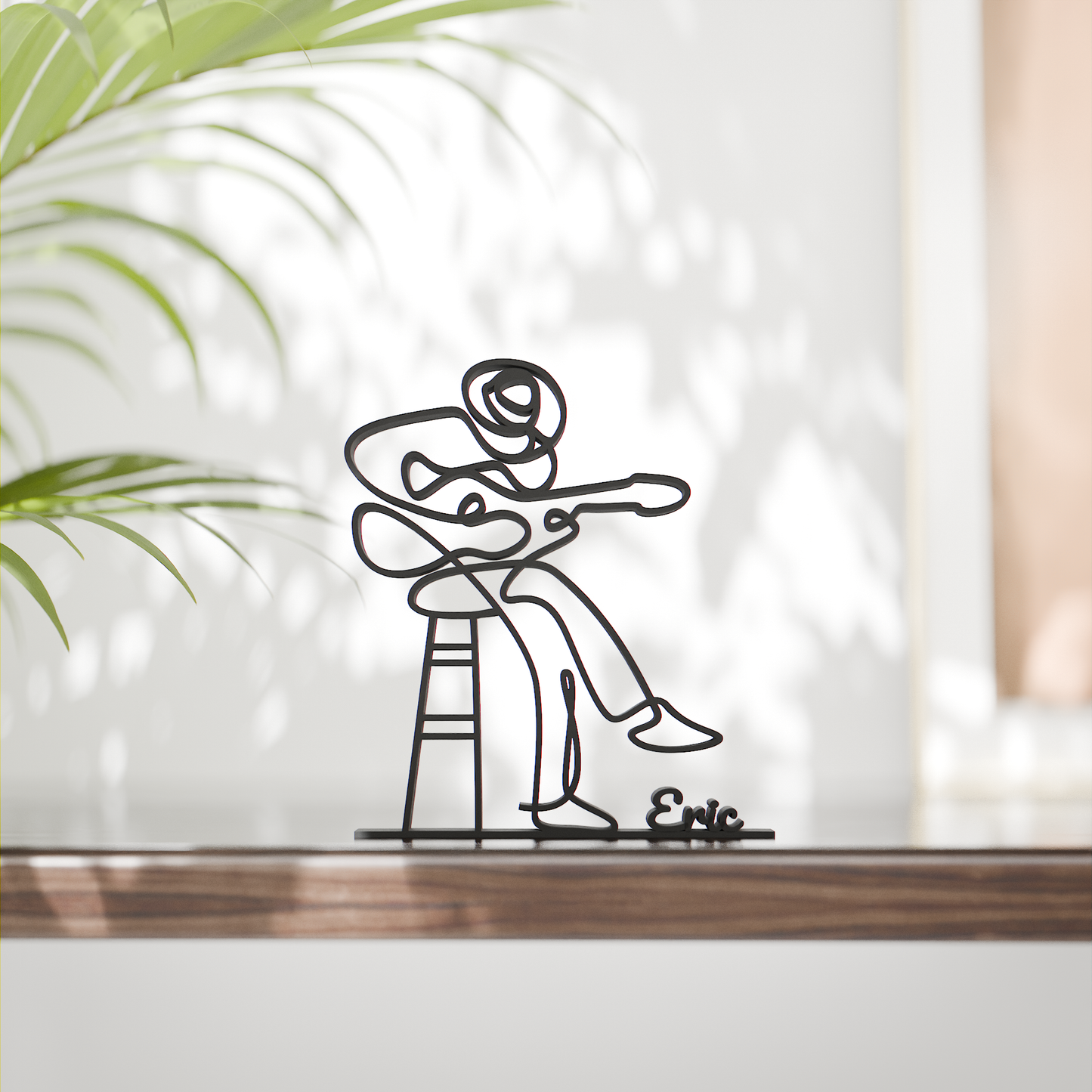 Acoustic Guitarist - Customized Line Art Figure