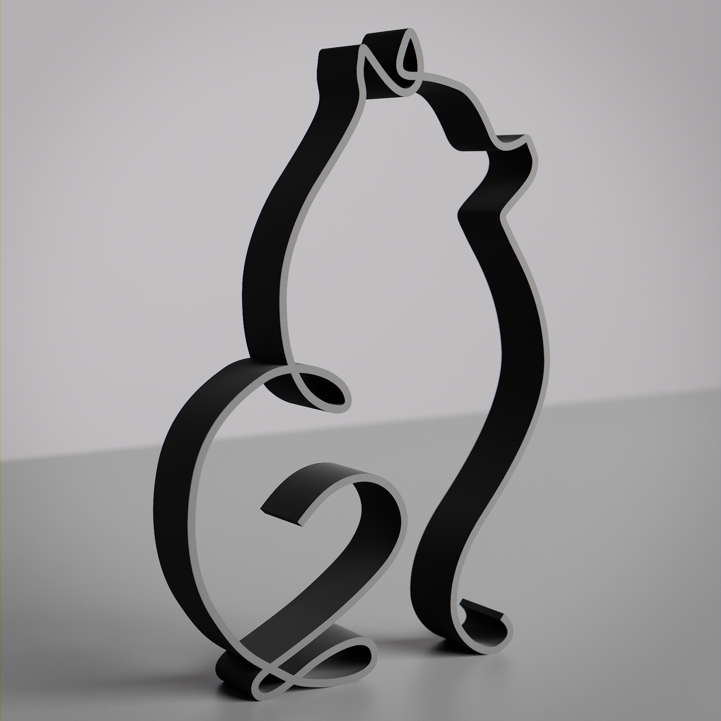 Pomeranian 02 - Line Art Figure