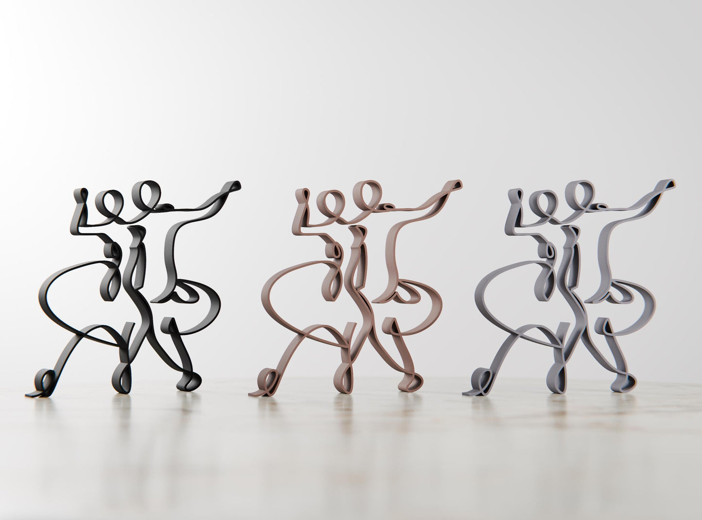 Salsa Dancers - Line Art Figure