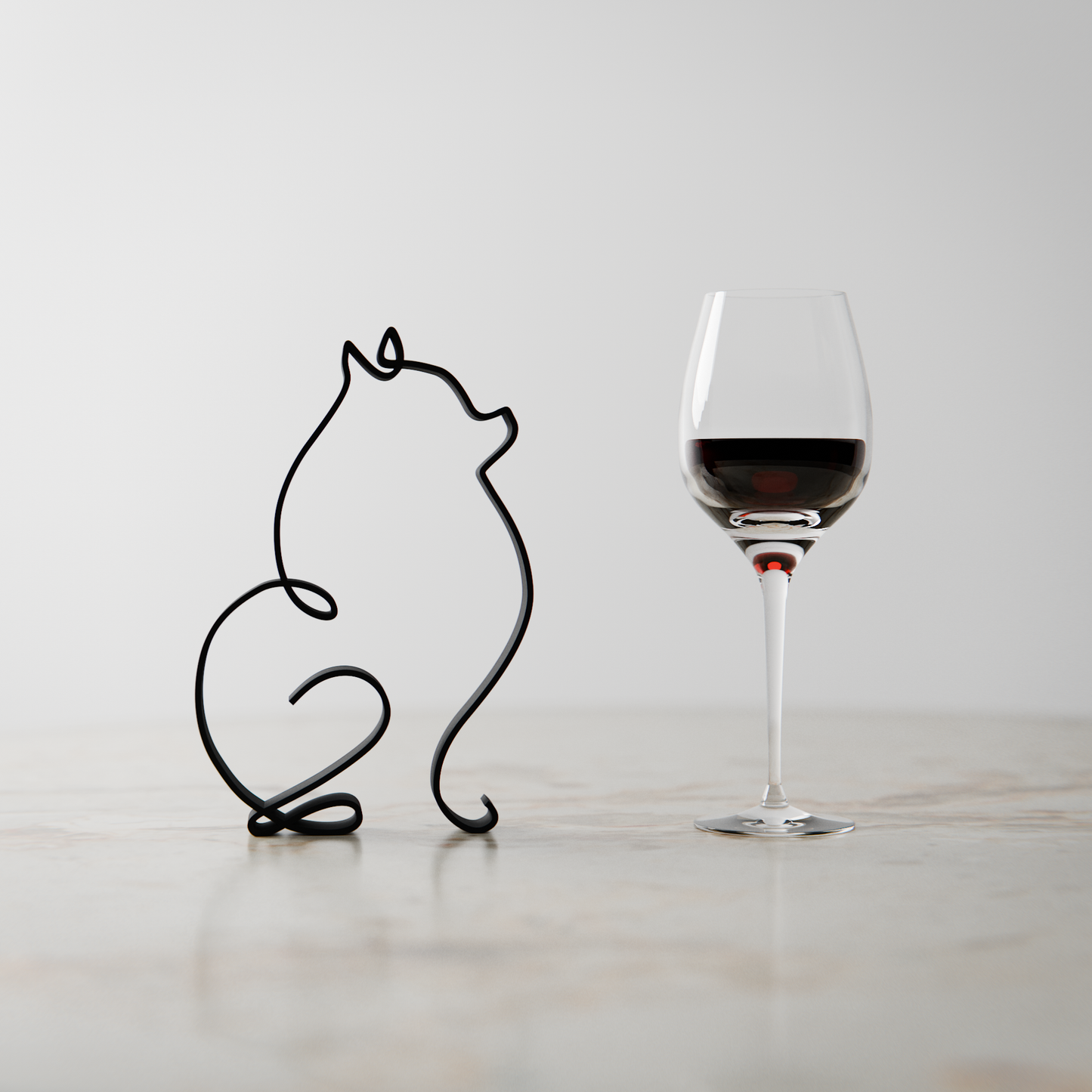 Pomeranian 02 - Line Art Figure