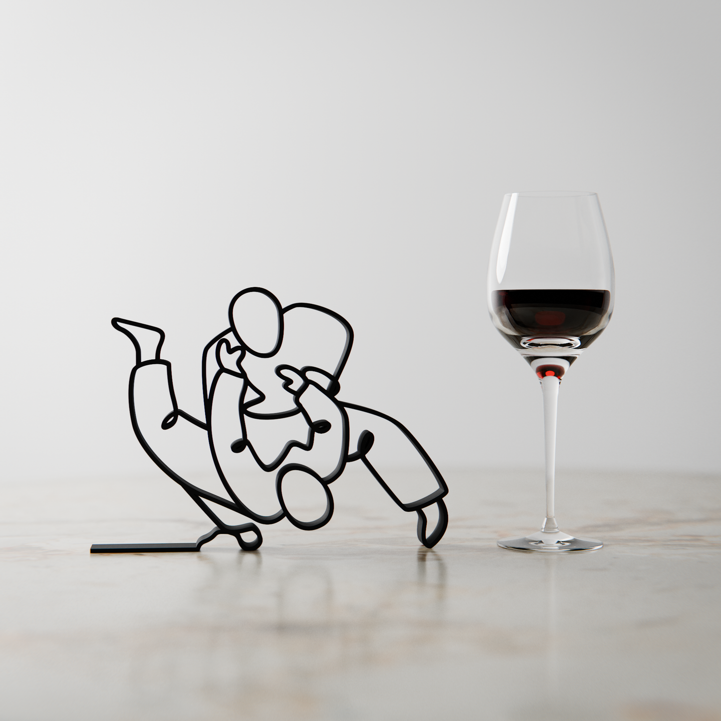 Jiu jitsu Fighter - Customized Line Art Figure