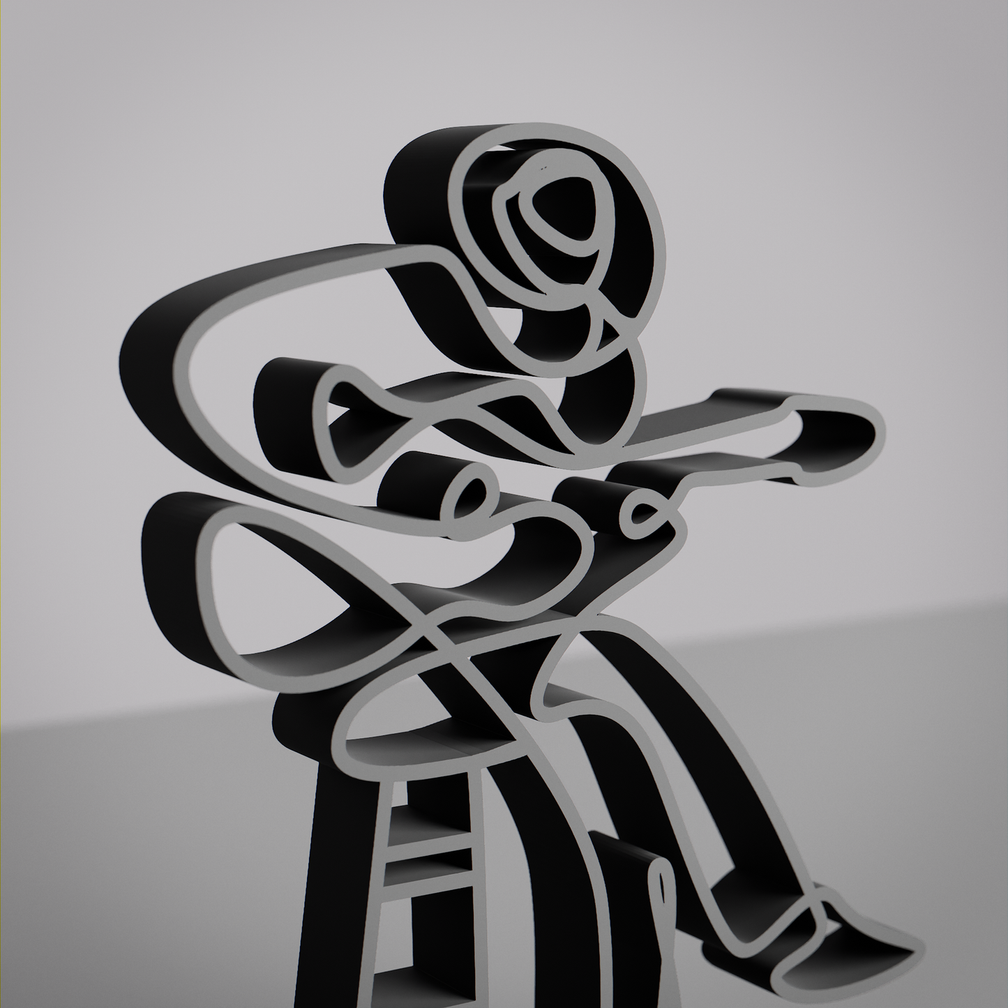 Acoustic Guitarist - Customized Line Art Figure