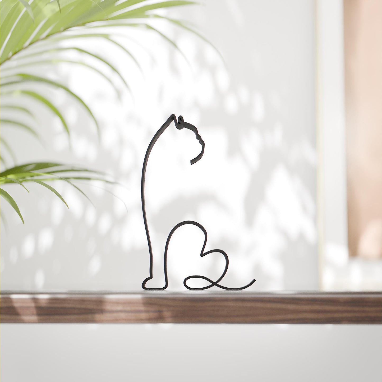 Exotic Shorthair Cat - Line Art Figure