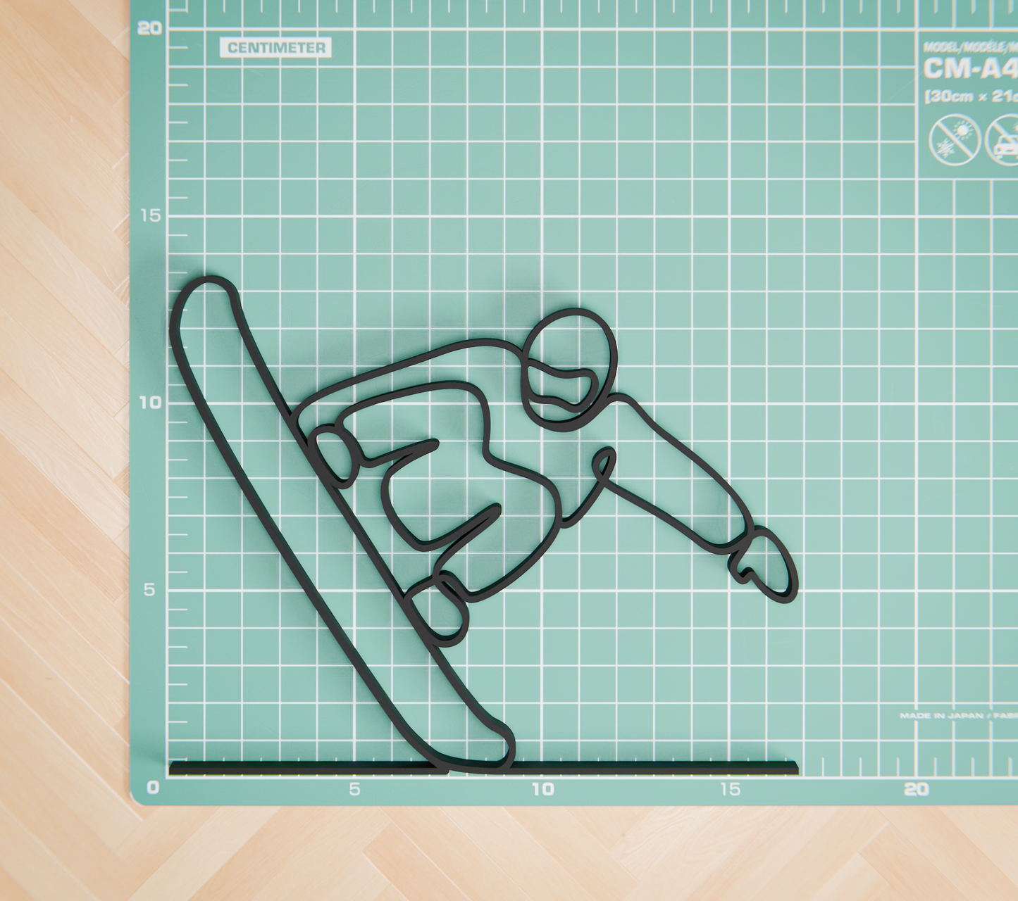 Snowboarder - Customized Line Art Figure