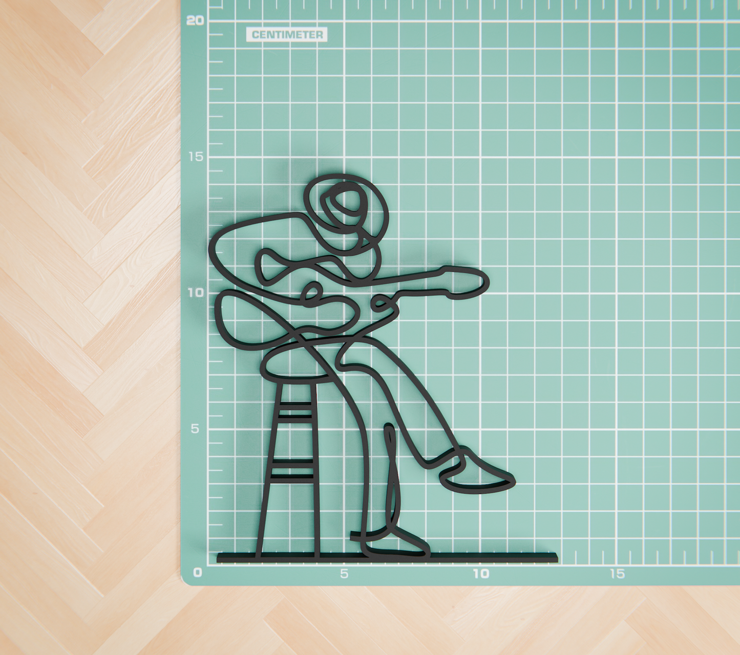 Acoustic Guitarist - Customized Line Art Figure