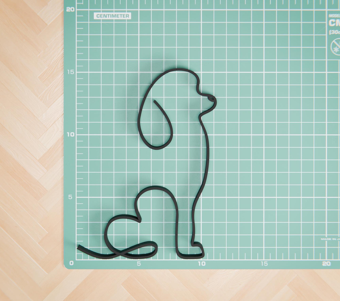 Poodle Dog 01 - Line Art Figure