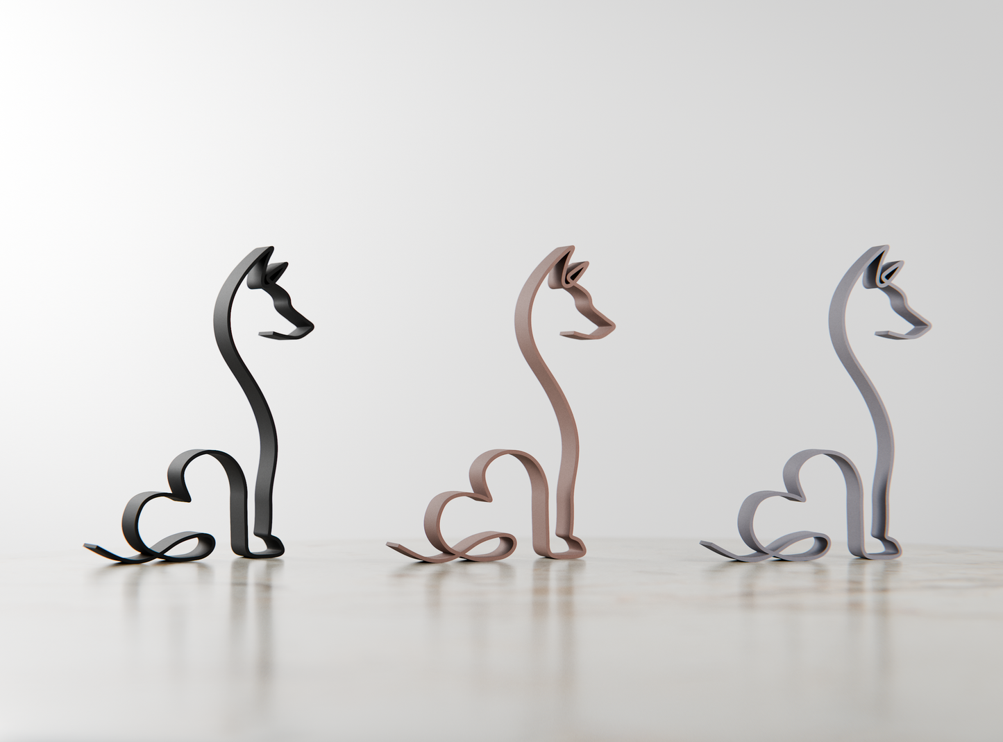 Basenji Dog 15 - Line Art Figure