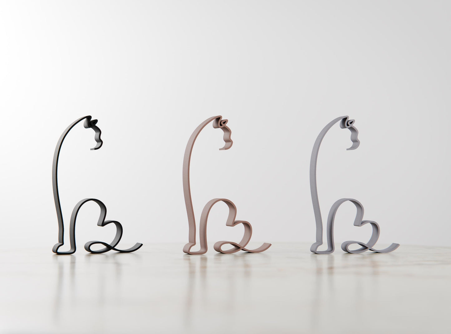 British Shorthair Cat - Line Art Figure