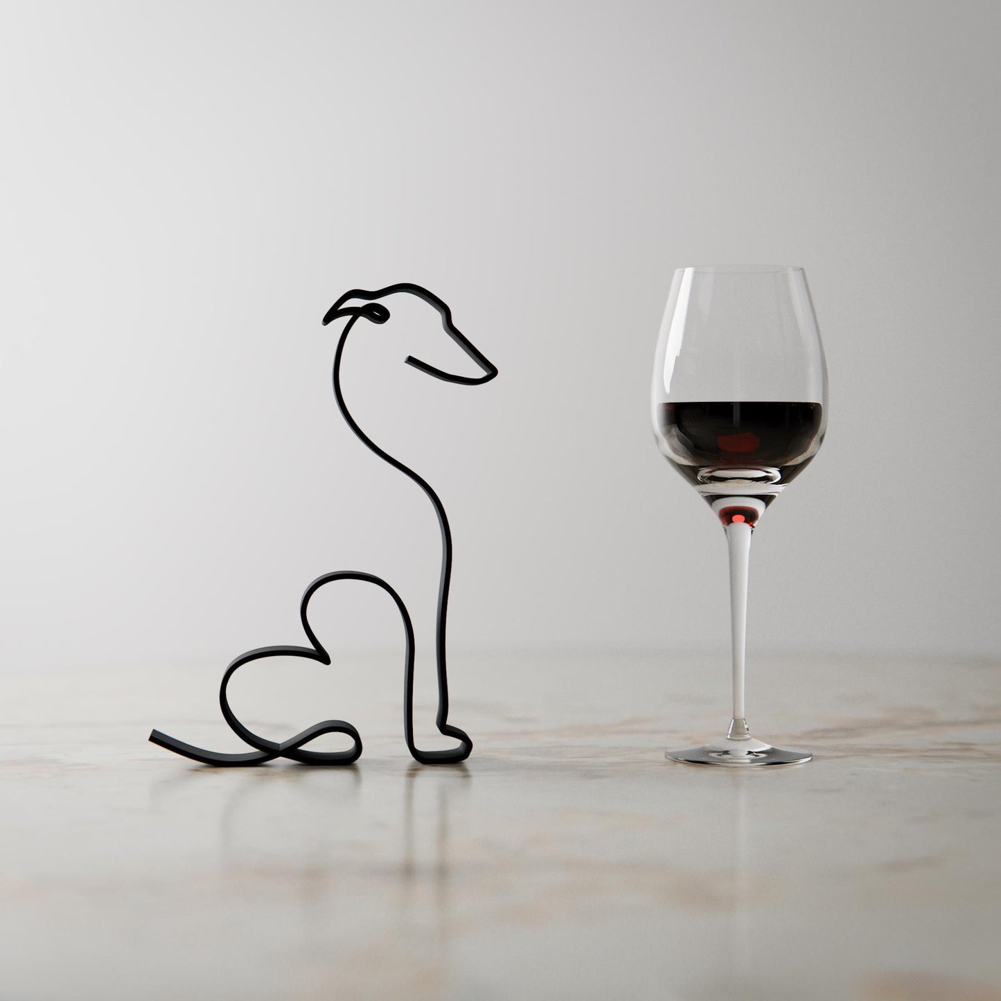 Whippet Dog - Line Art Figure - Dog 23