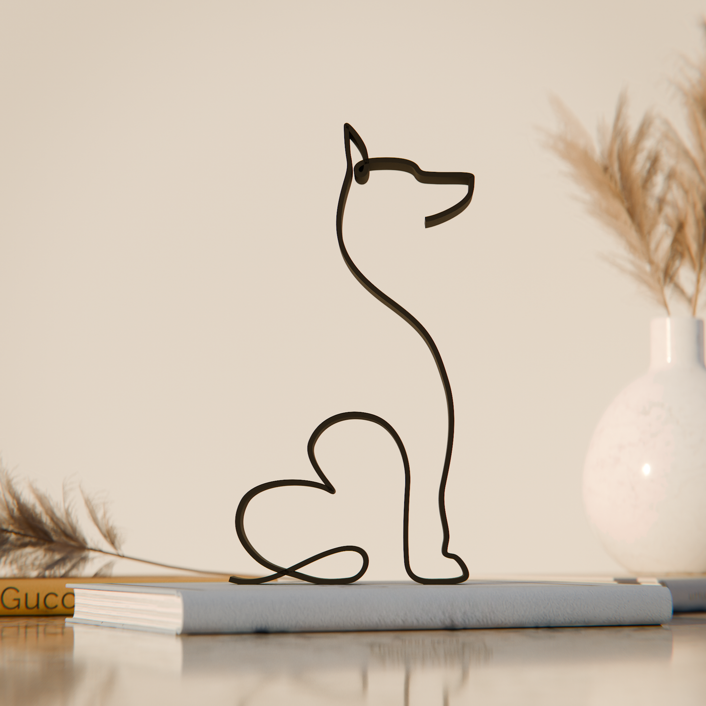 Doberman Dog 21 - Line Art Figure