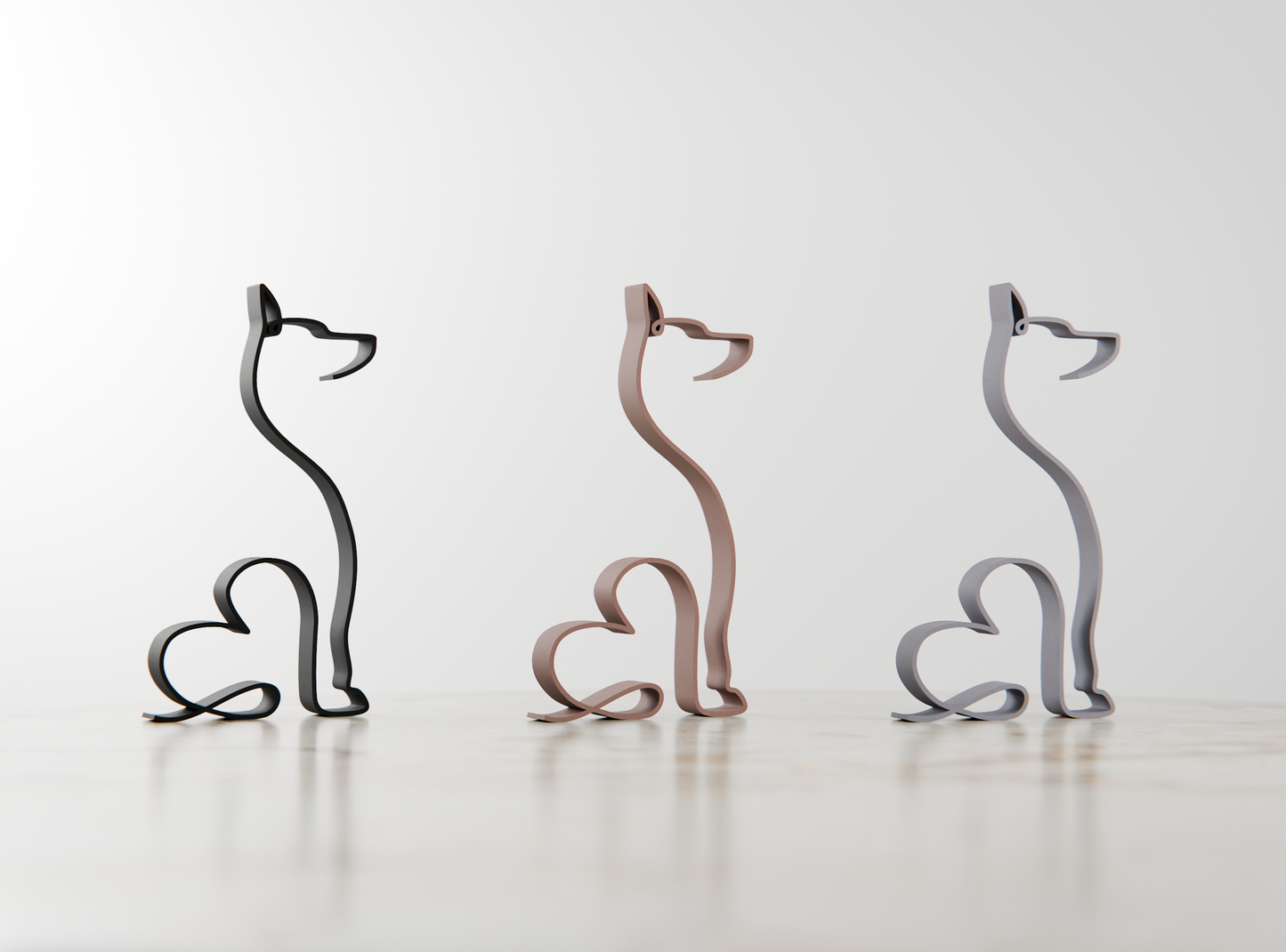 Doberman Dog 21 - Line Art Figure
