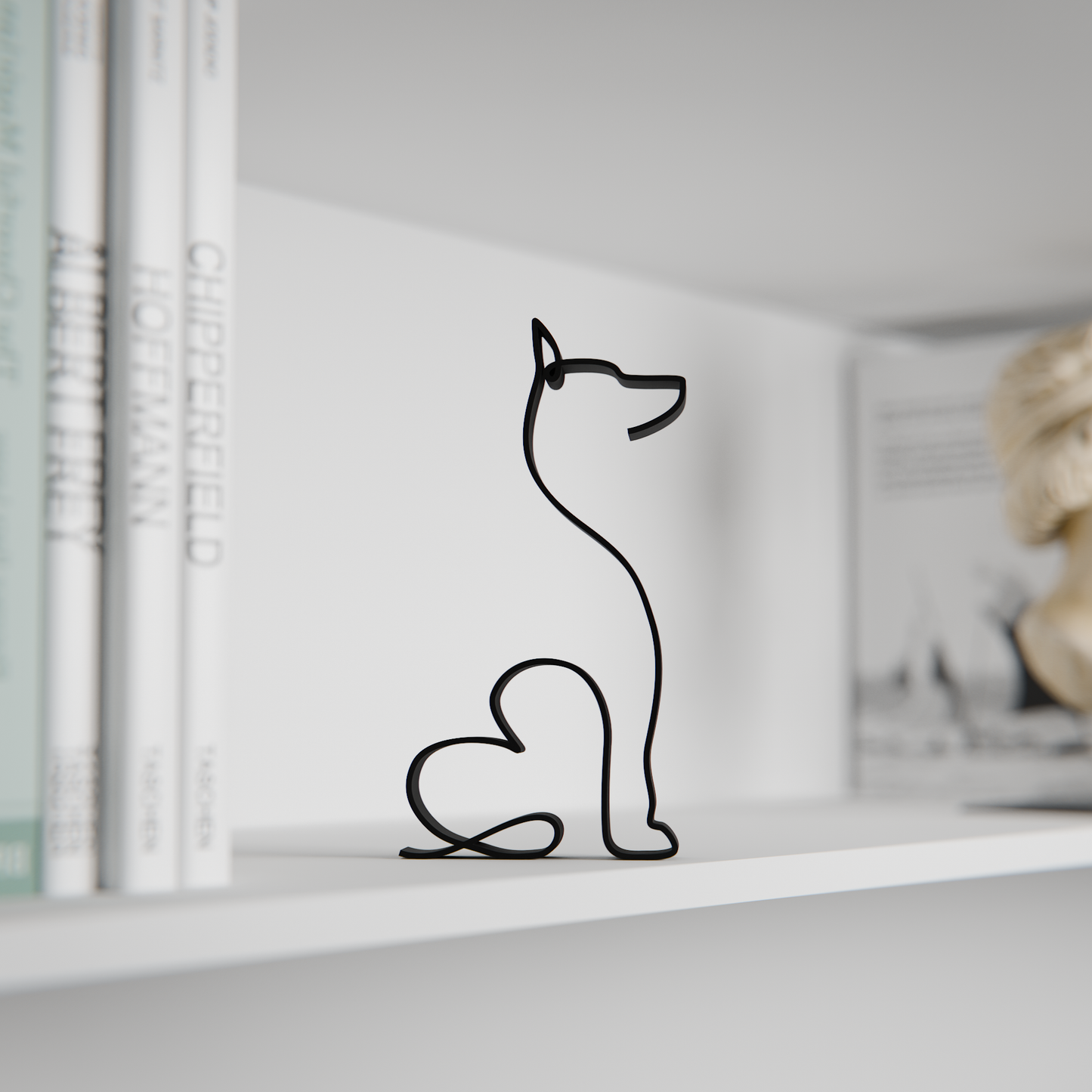 Doberman Dog 21 - Line Art Figure