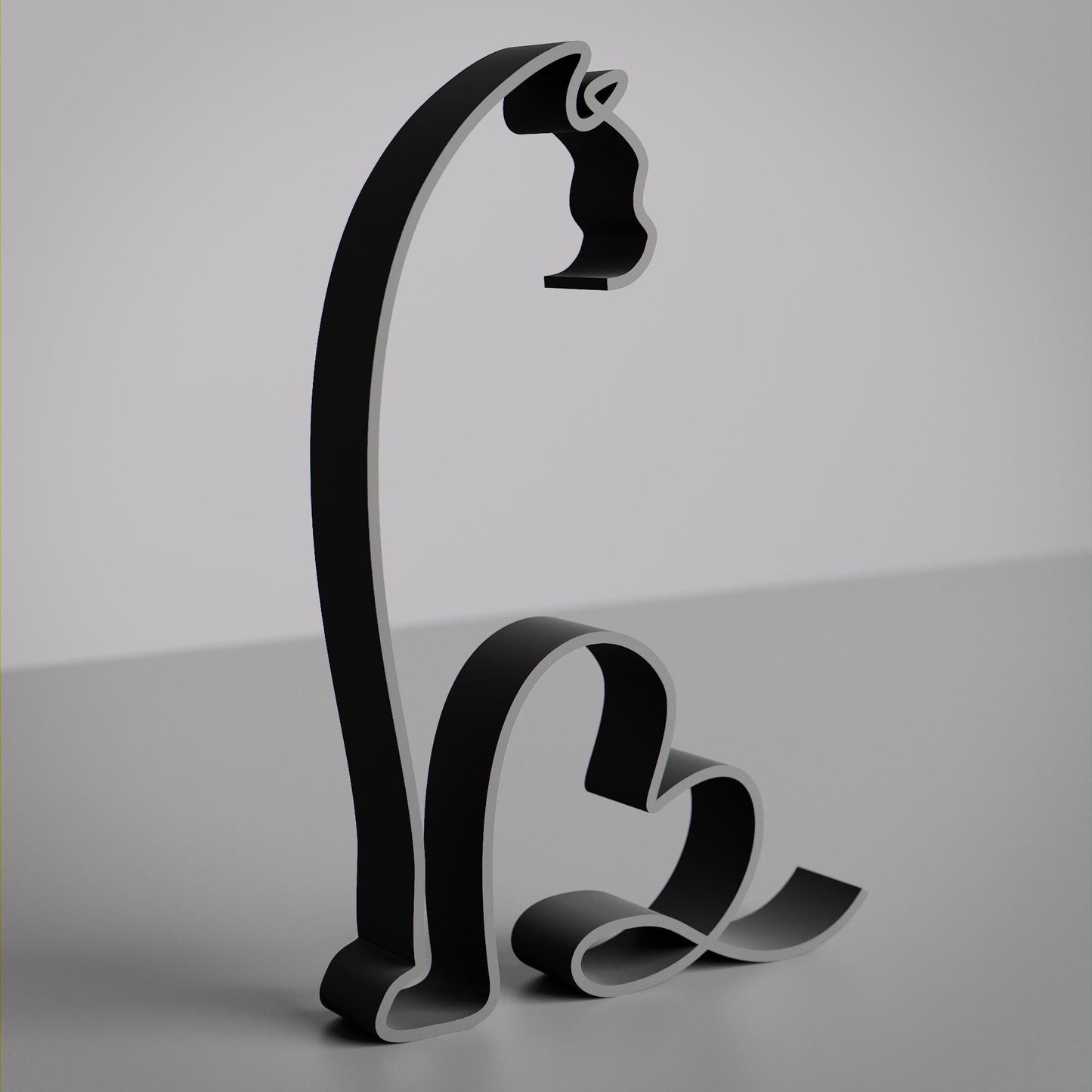 British Shorthair Cat - Line Art Figure