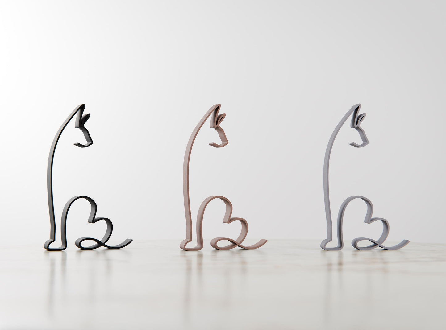 Sphynx Cat - Line Art Figure
