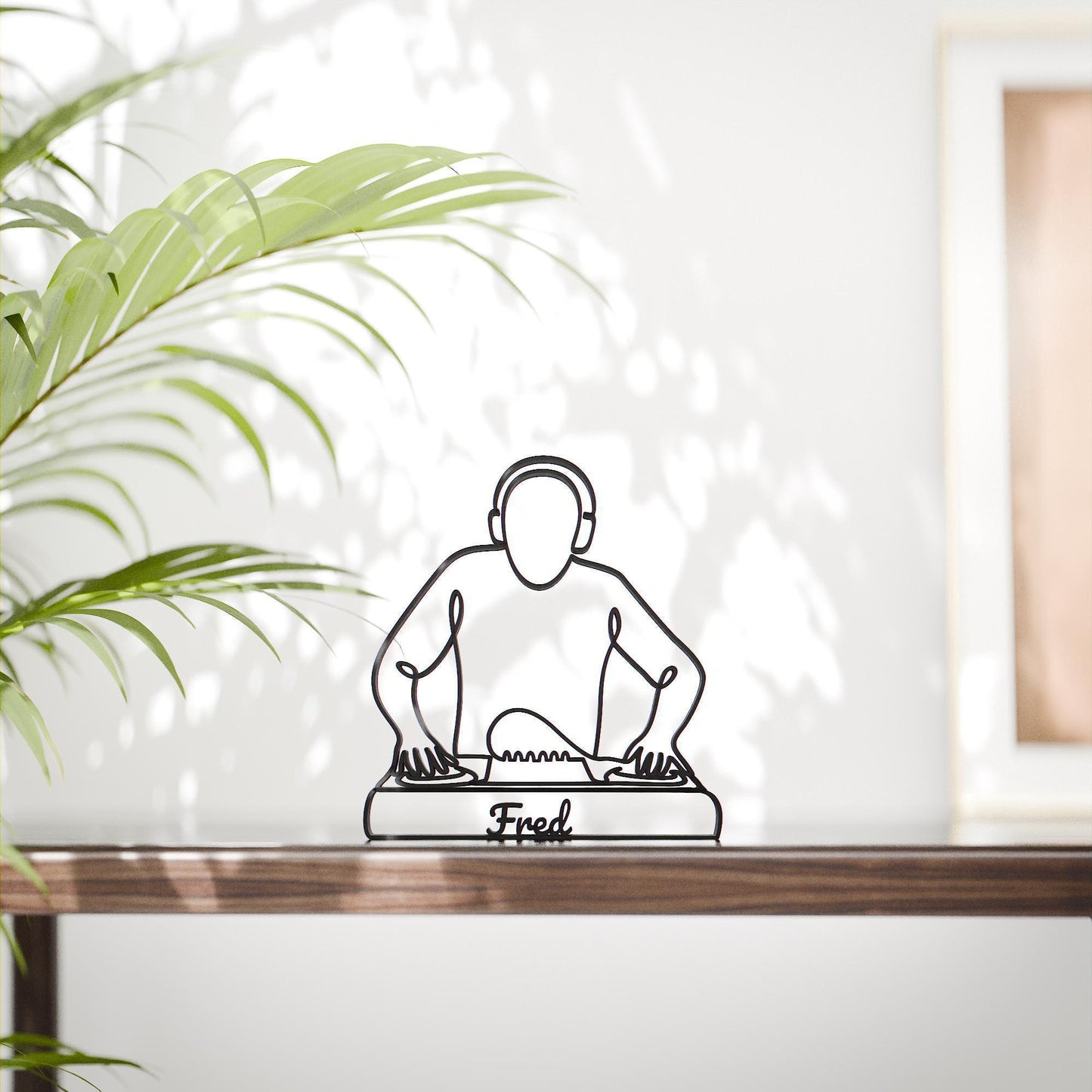 DJ - Customized Line Art Figure