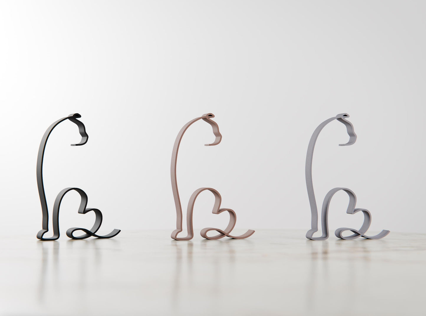 Scottish Fold Shorthair Cat - Line Art Figure