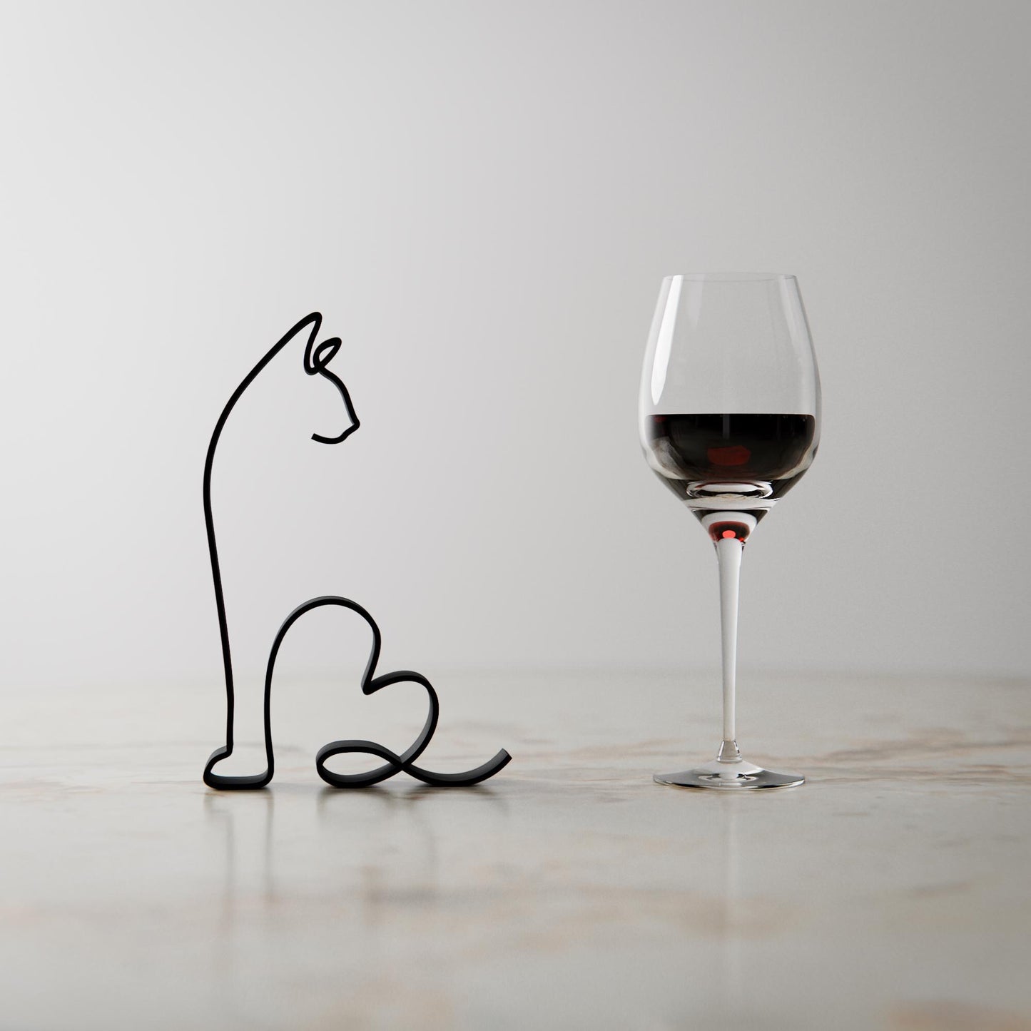 Siamese Cat - Line Art Figure