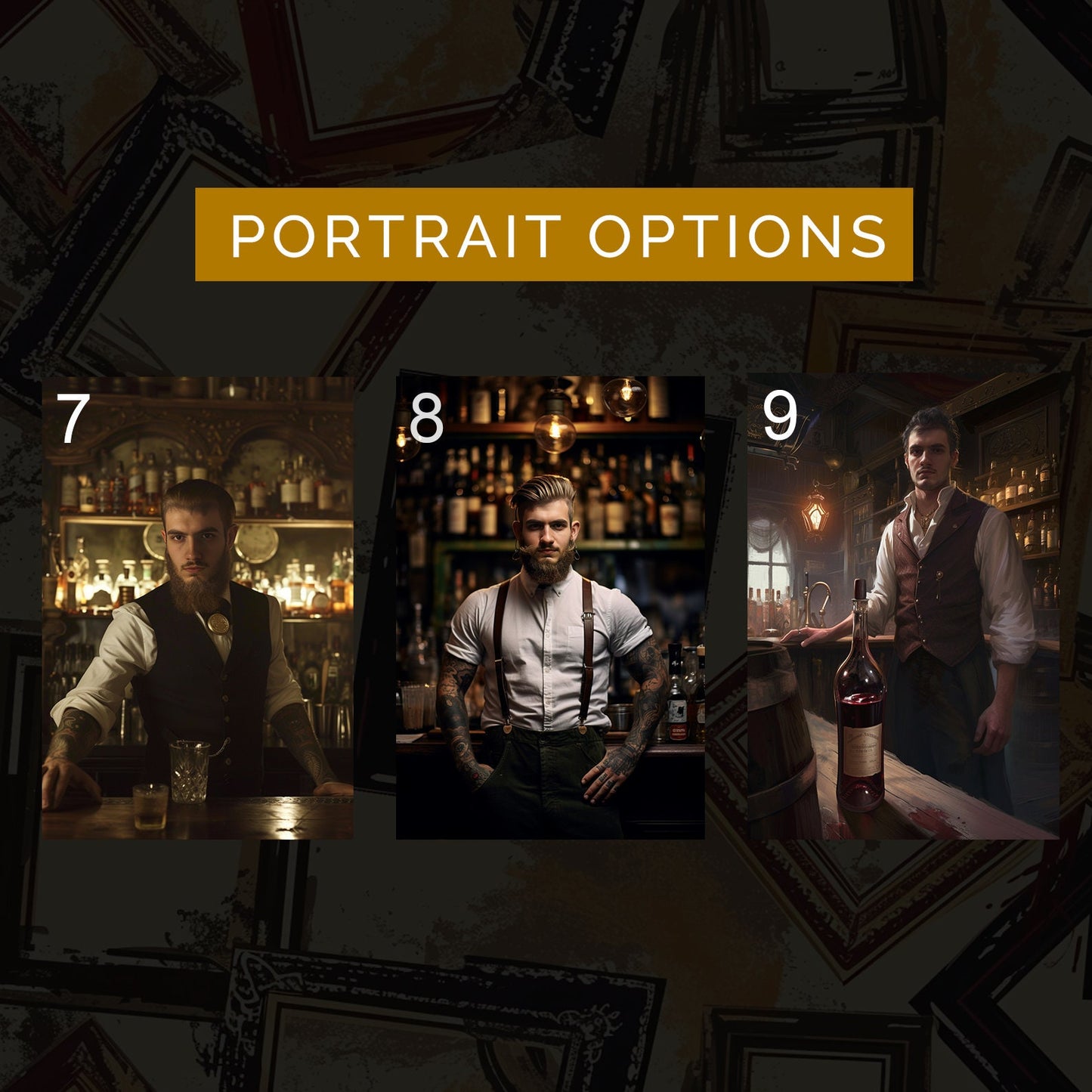 Customized Barman Portrait from Photo, Turn Me Into a Barman | Custom Portrait Gift | Valentines Day Gift | Digital Download