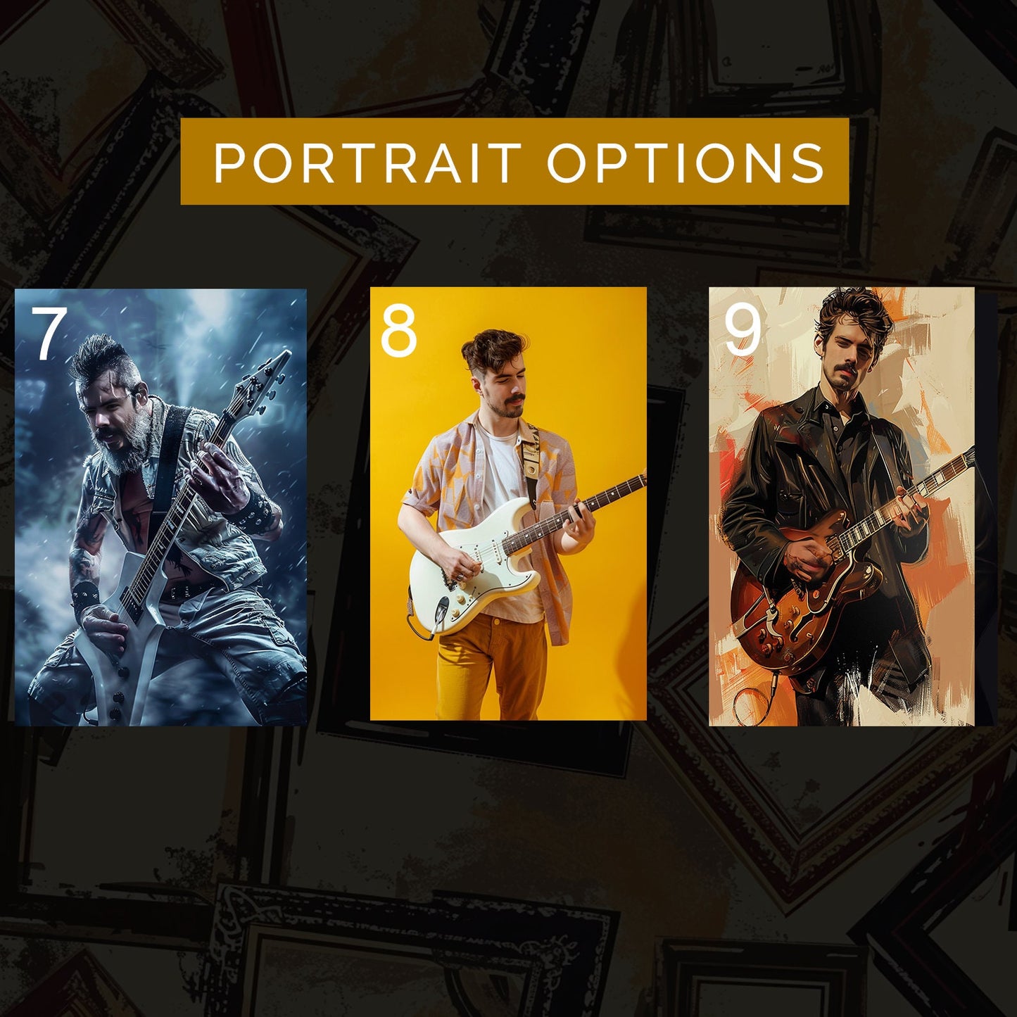 Customized Guitarist Portrait from Photo, Turn Me Into a Rockstar | Custom Portrait Gift | Valentines Day Gift | Digital Download