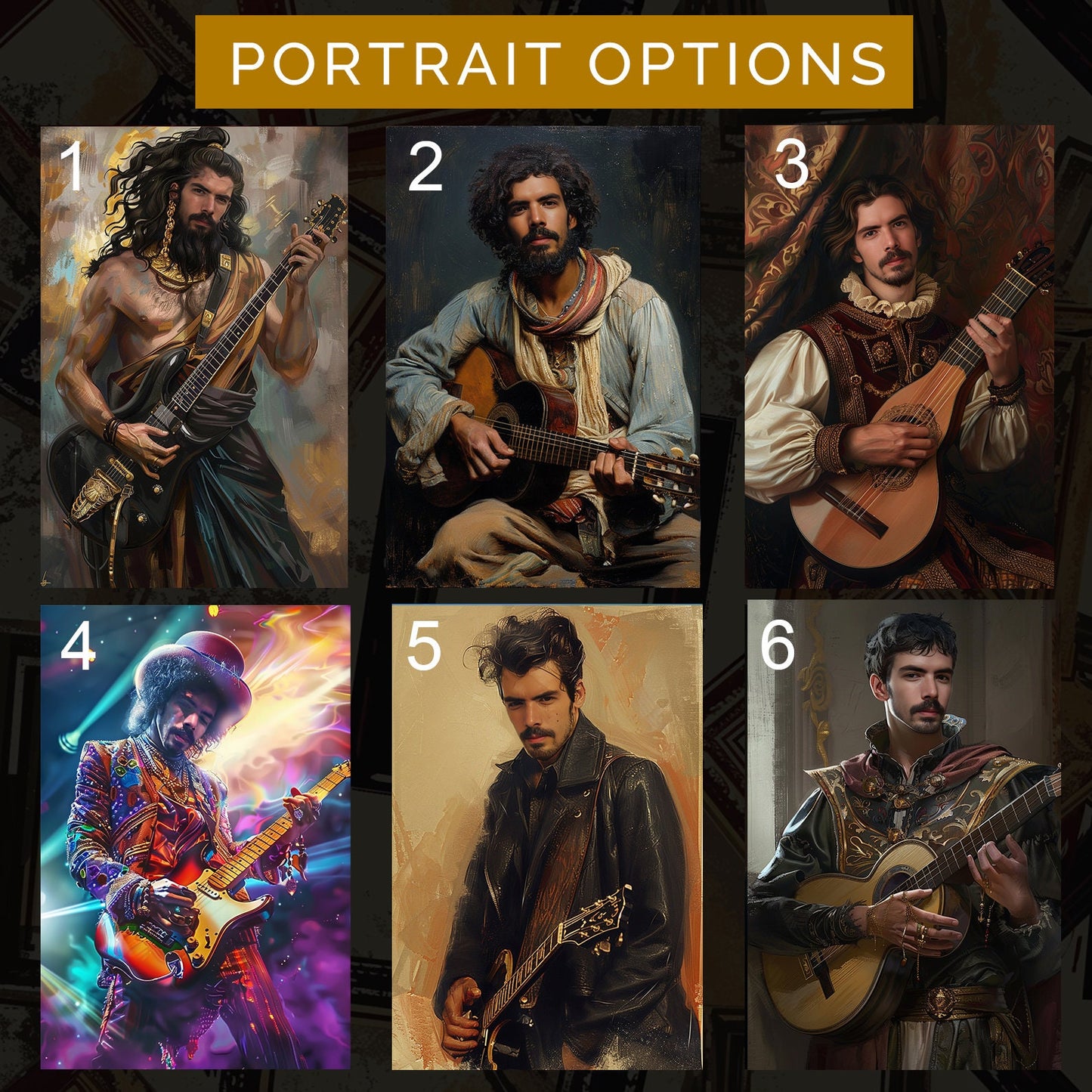 Customized Guitarist Portrait from Photo, Turn Me Into a Rockstar | Custom Portrait Gift | Valentines Day Gift | Digital Download