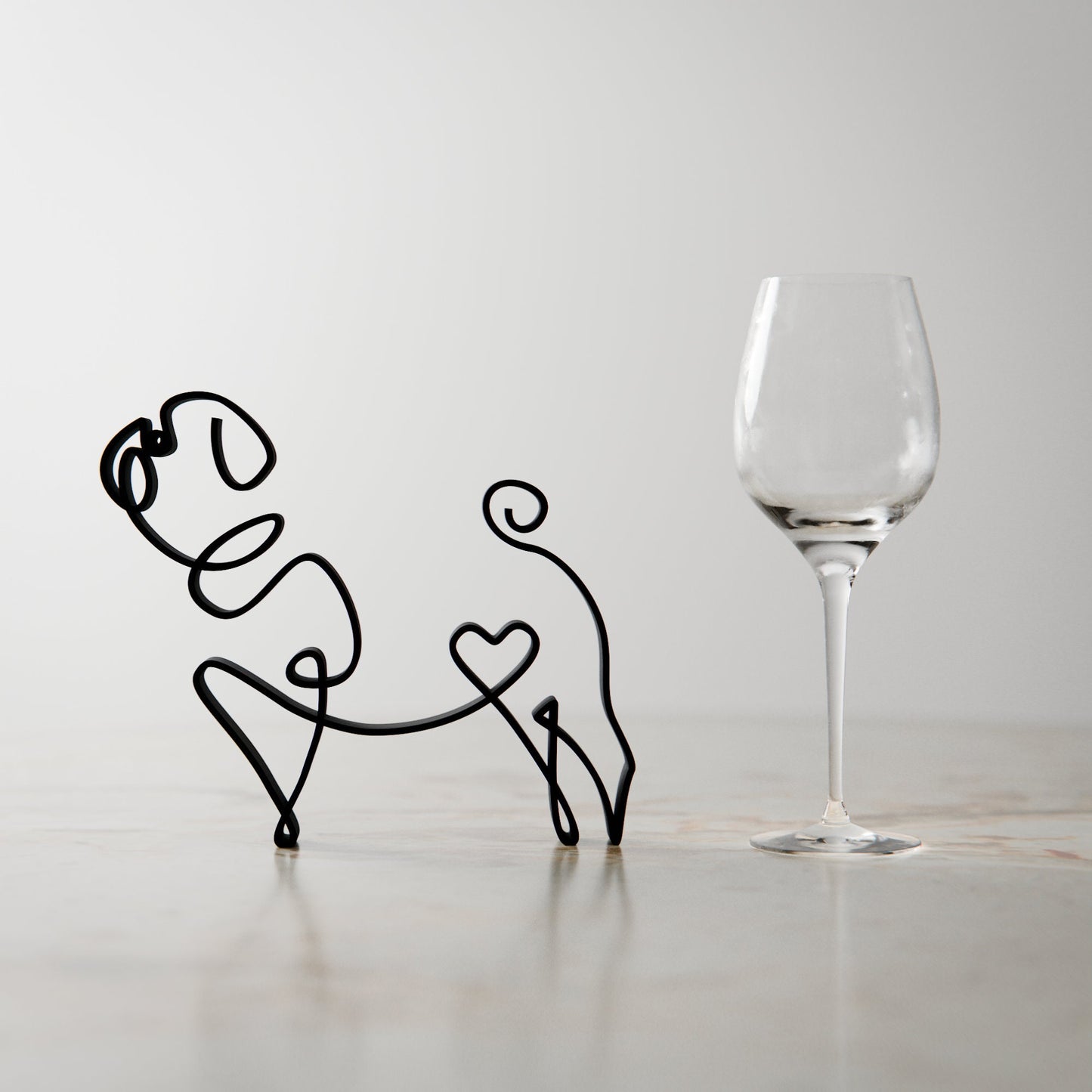 Pug - Line Art Figure