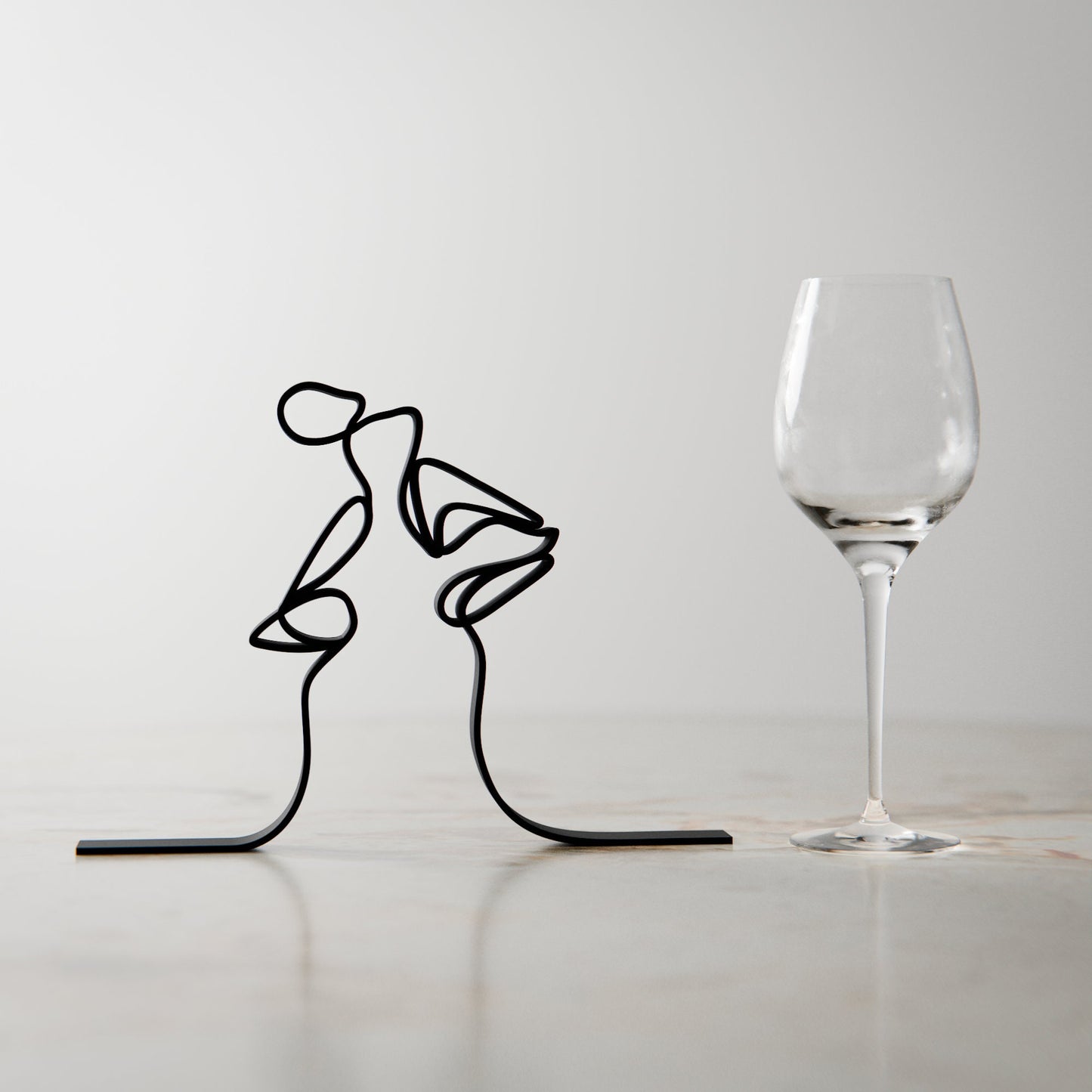 The Kiss - Customized Line Art Figure
