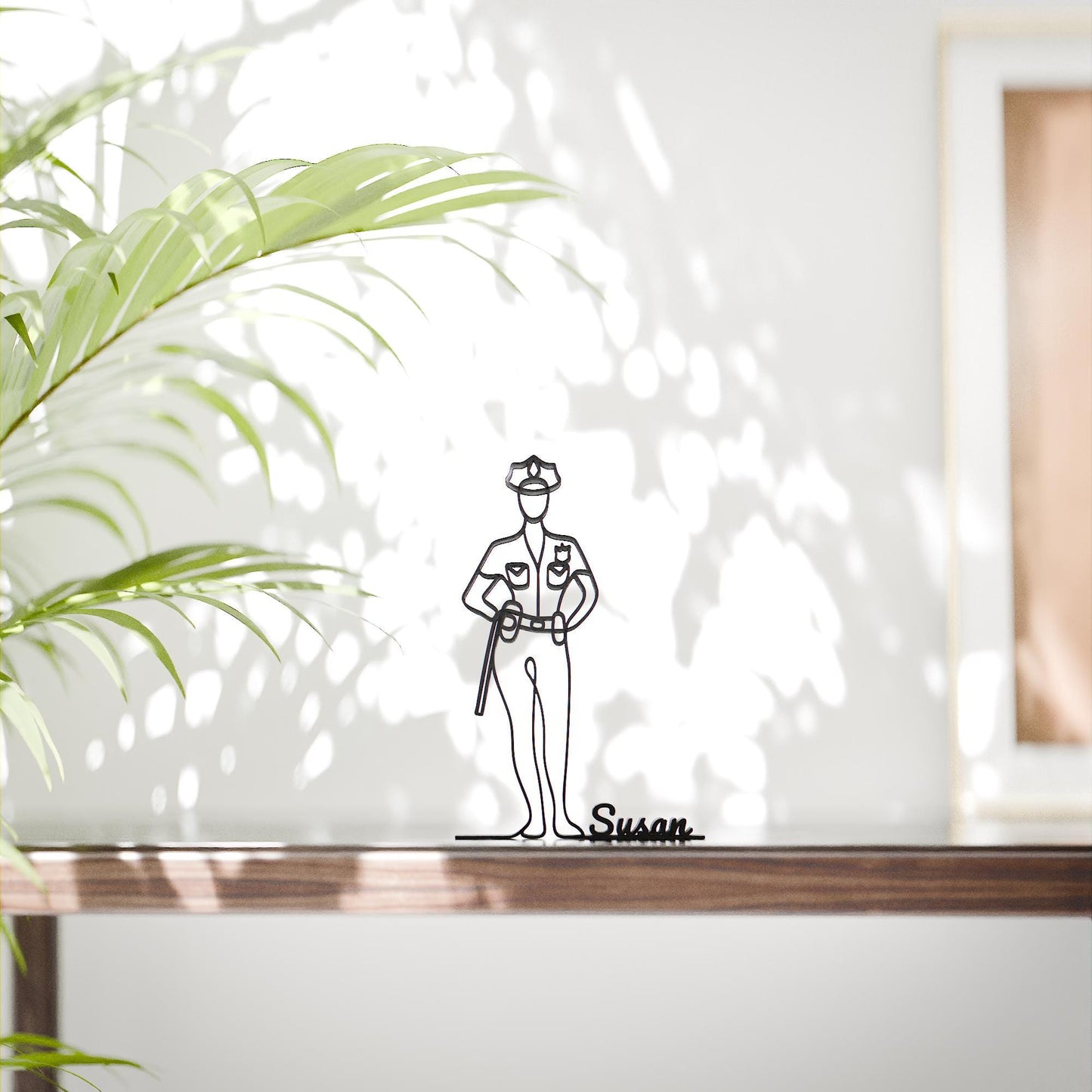 Police Woman/Police Officer - Customized Line Art Figure