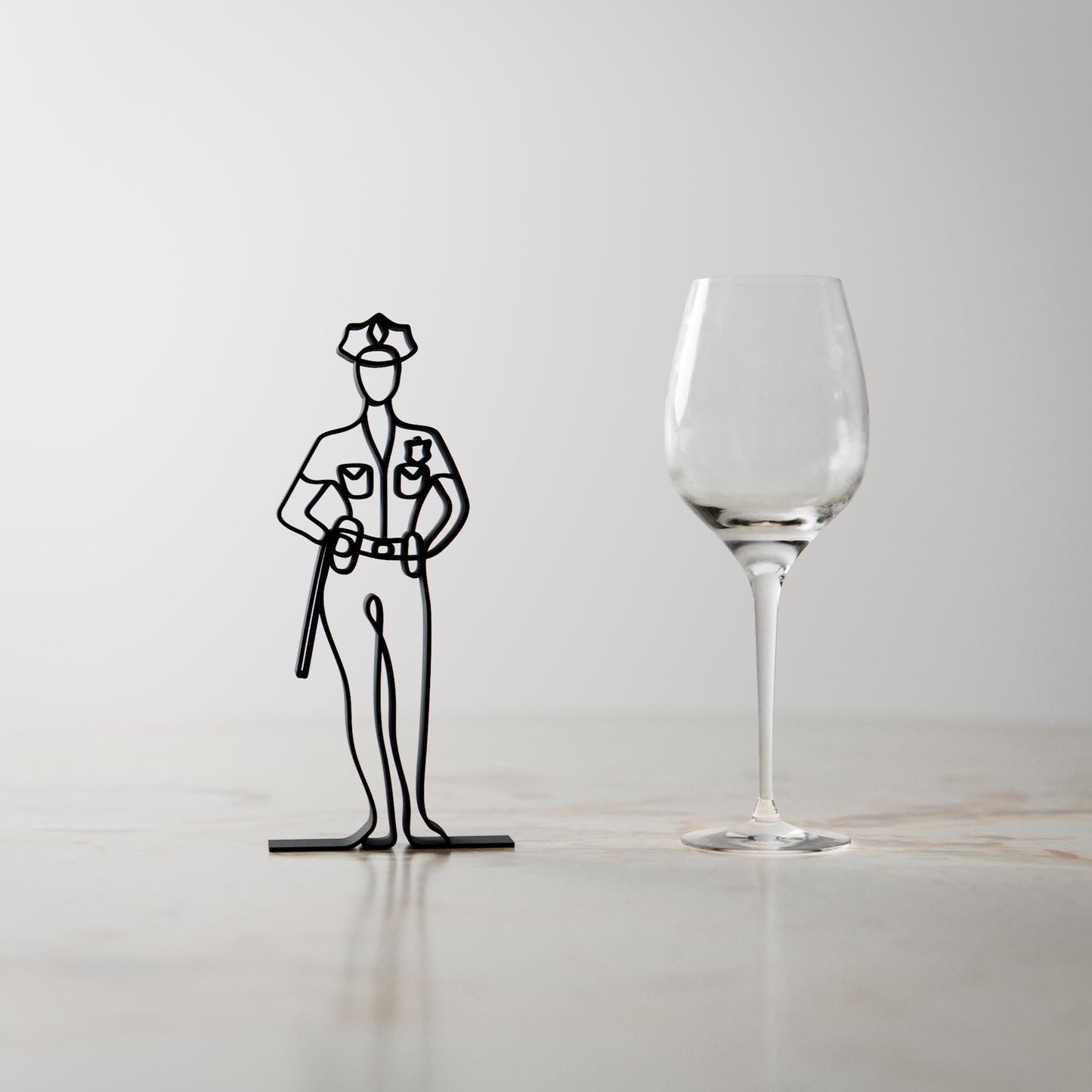 Police Woman/Police Officer - Customized Line Art Figure