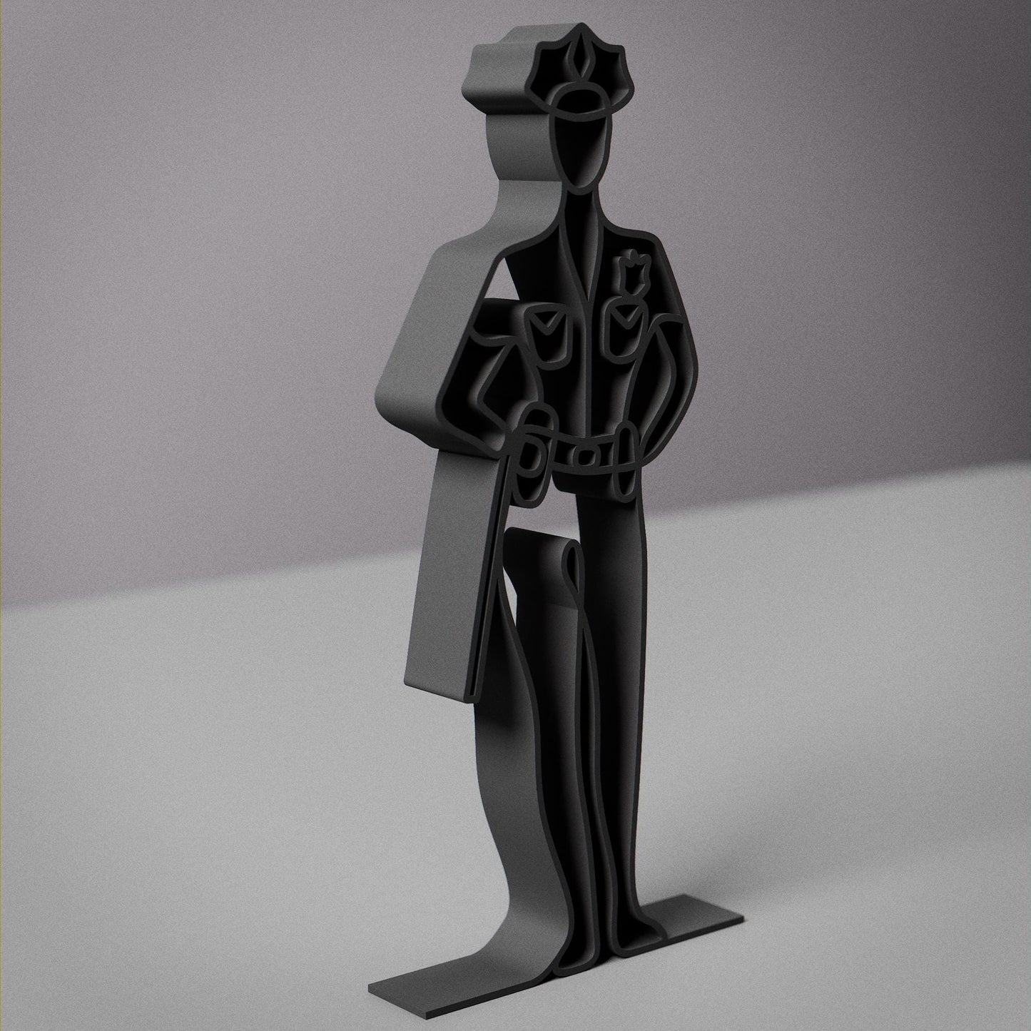 Police Woman/Police Officer - Customized Line Art Figure
