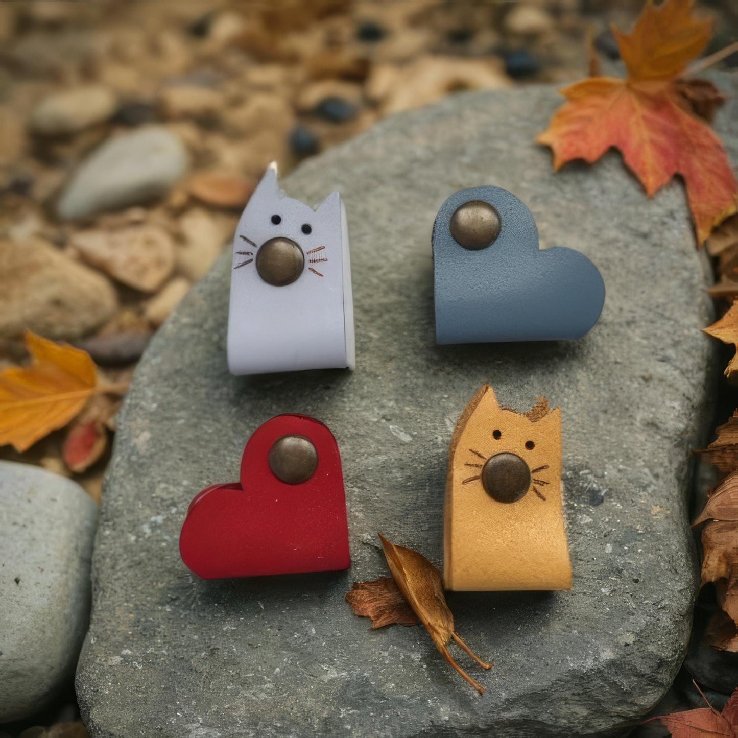 Genuine Leather cat lovers cable, cord holder | Cat lover gift, Genuine Leather organizer, earbud holder, hostess gifts, earphone holder