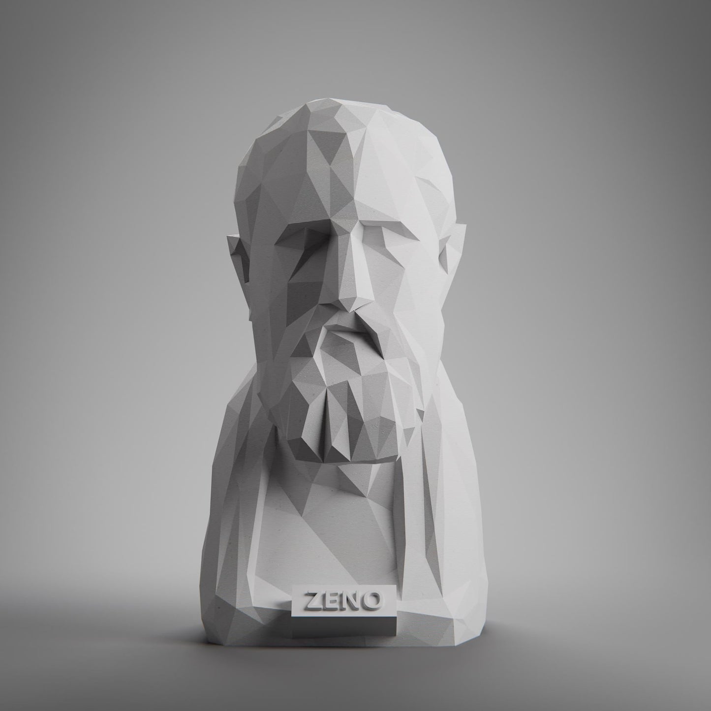 Stoic Set, Low Poly Bust, Greek Stoic Philosopher Sculpture, Stoic Sculpture, 3D Printed Gift, Home Decor, Office Decor
