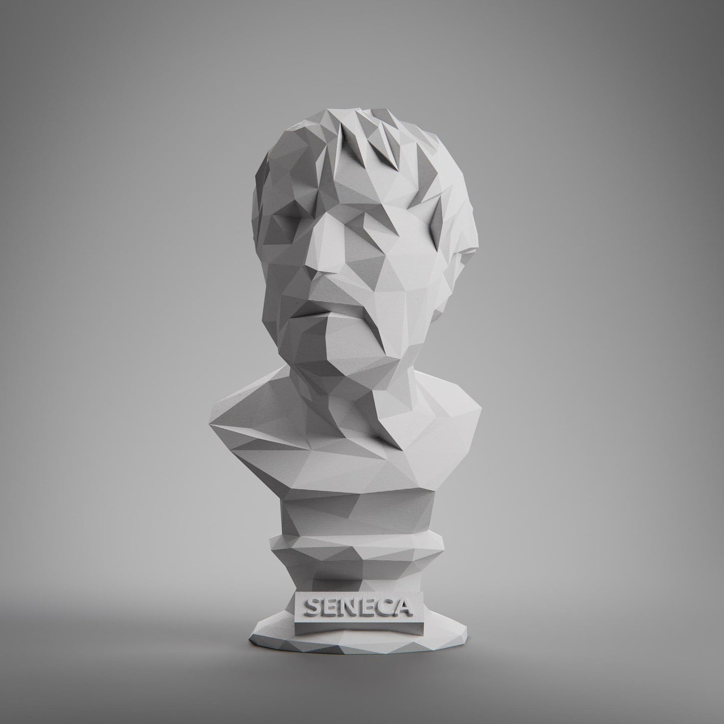 Stoic Set, Low Poly Bust, Greek Stoic Philosopher Sculpture, Stoic Sculpture, 3D Printed Gift, Home Decor, Office Decor