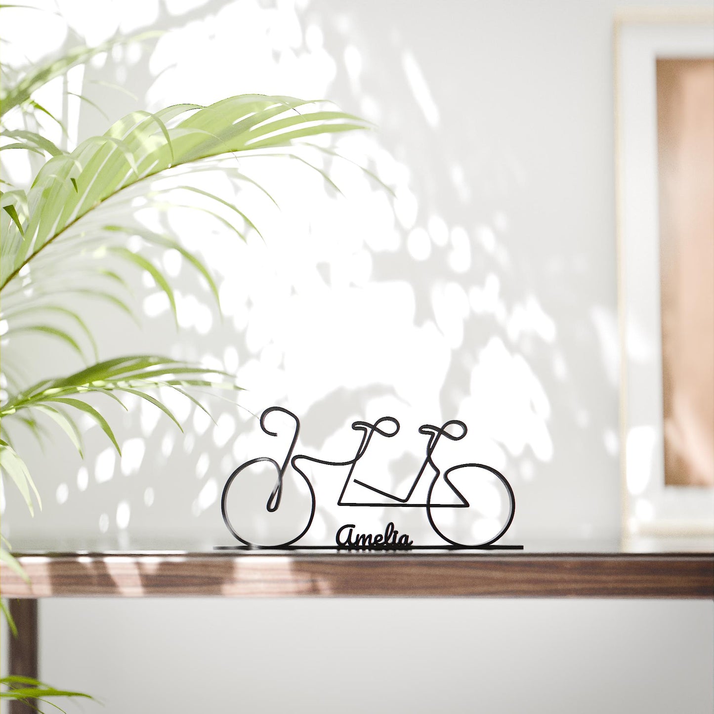 Tandem Bicycle - Customized Line Art Figure