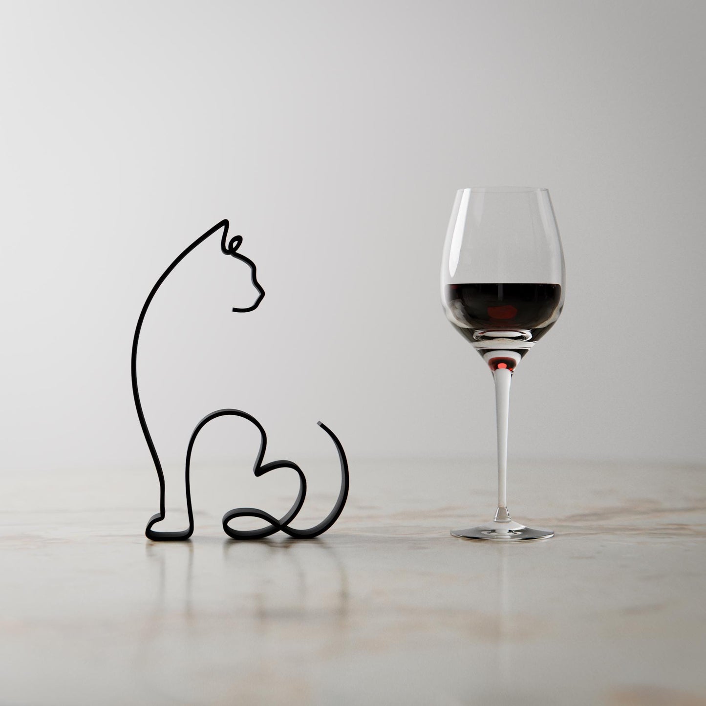Ragdoll Cat - Line Art Figure