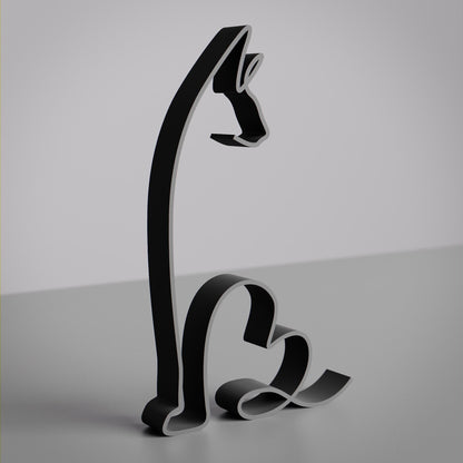 Sphynx Cat - Line Art Figure