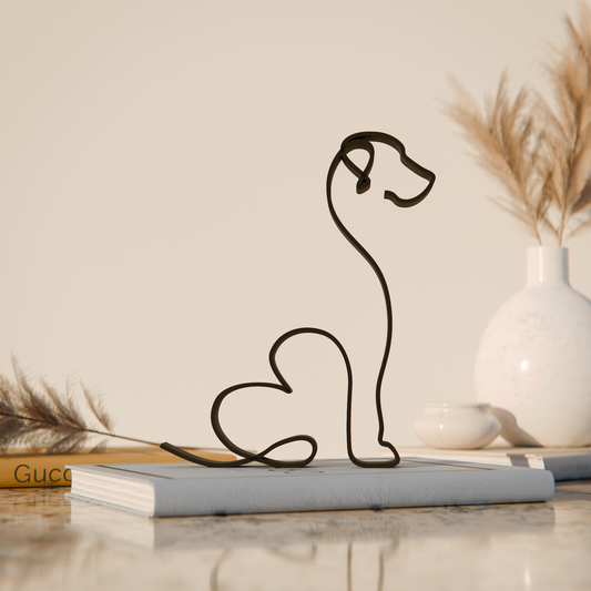 Great Dane Dog 18 - Line Art Figure -