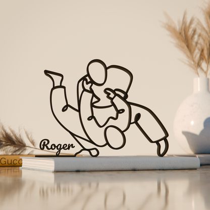 Jiu jitsu Fighter - Customized Line Art Figure