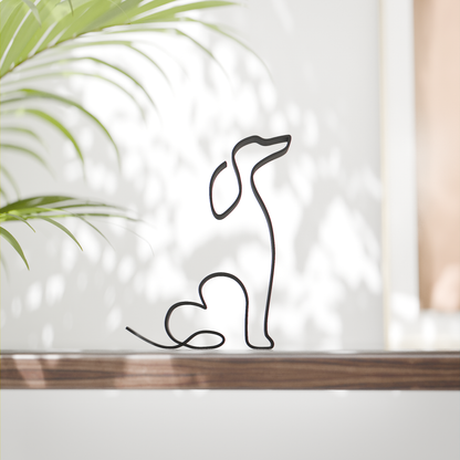 Afghan Hound Dog 06 - Line Art Figure
