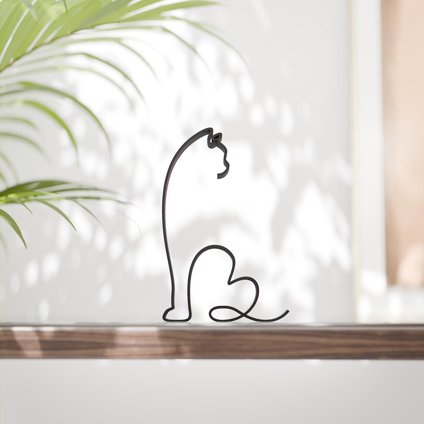 British Shorthair Cat - Line Art Figure