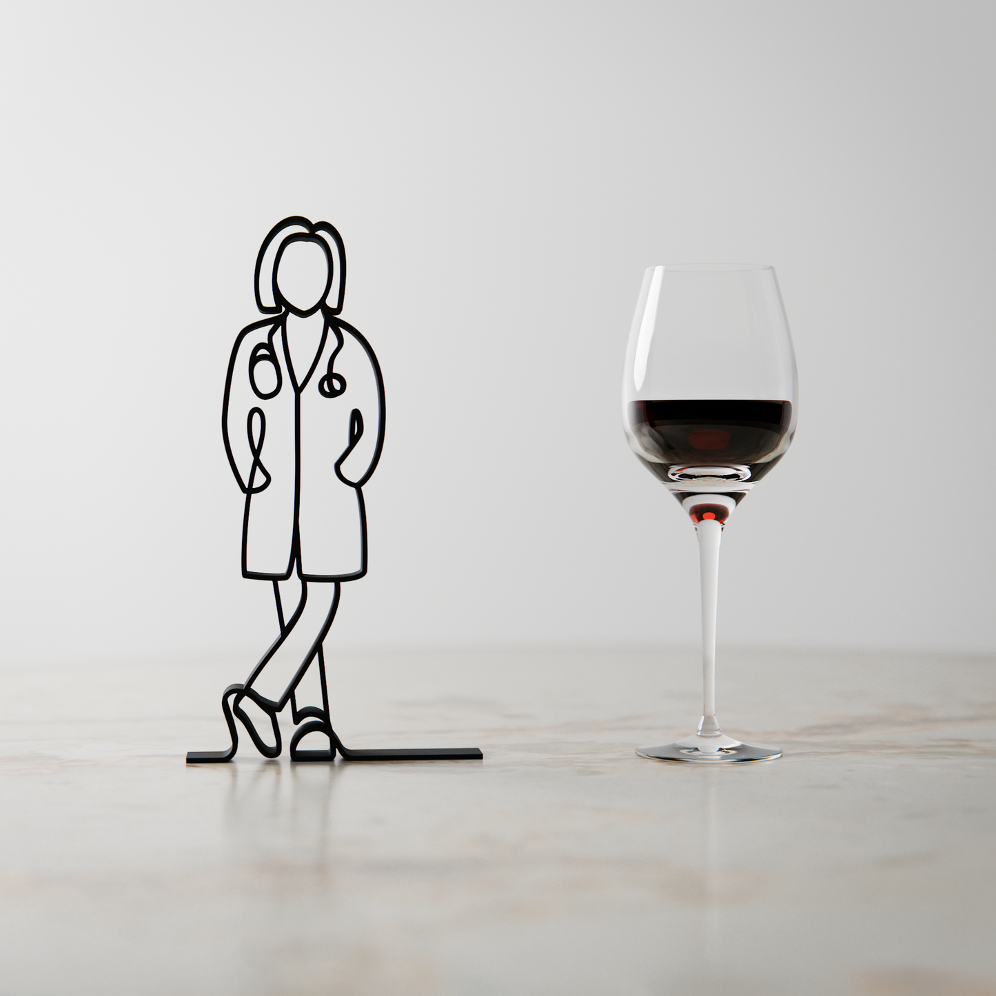Female Doctor - Customized Line Art Figure