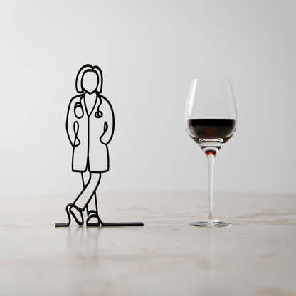 Female Doctor - Customized Line Art Figure