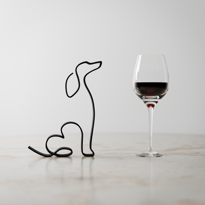 Afghan Hound Dog 06 - Line Art Figure