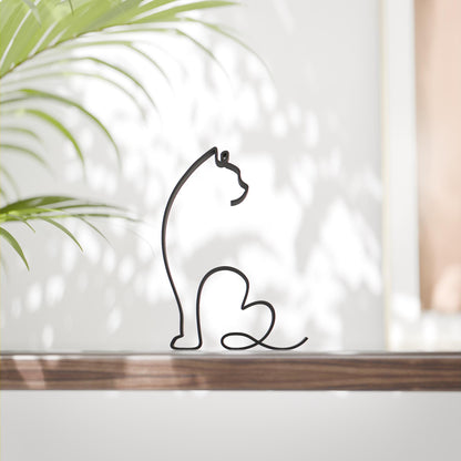 Persian Cat - Line Art Figure