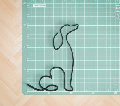 Afghan Hound Dog 06 - Line Art Figure