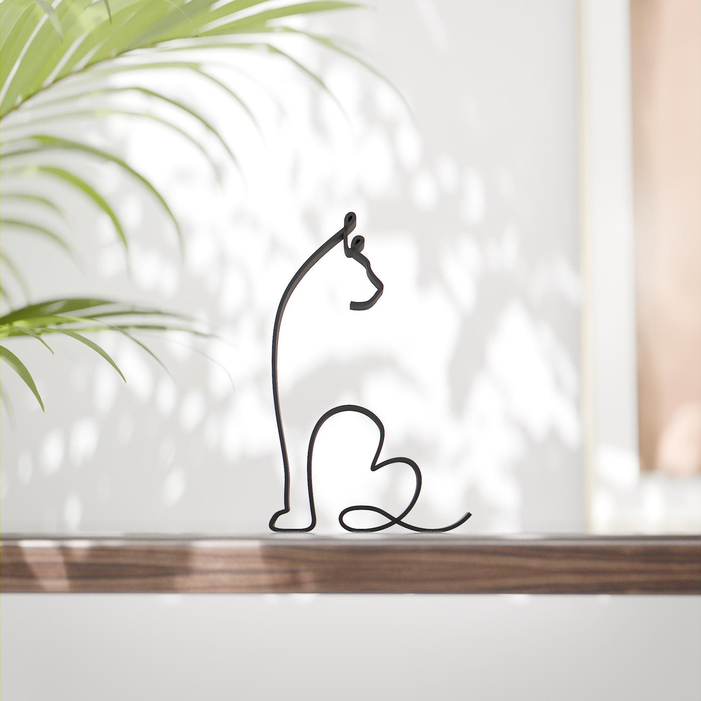 Maine Coon Cat - Line Art Figure